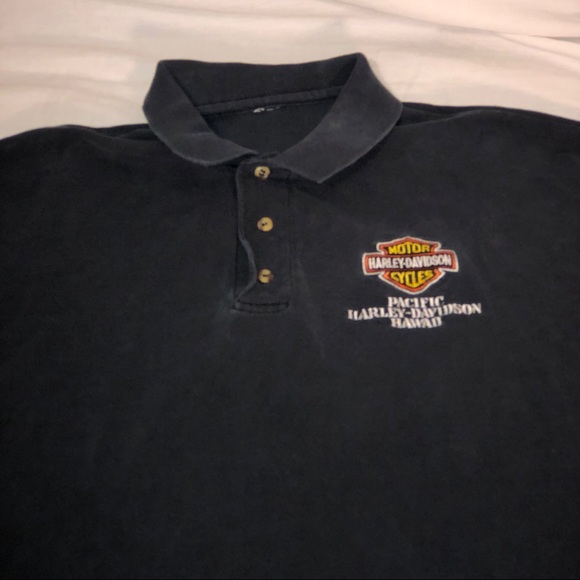 VINTAGE Harley Davidson Hawaii SS Polo Shirt Large - Picture 2 of 5